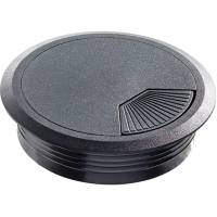 PJ kabelgennemf&oslash;ring ABS-plast &Oslash;80mm sort