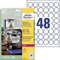 Avery L4716-20 etiketter A4 polyester hvid 960stk