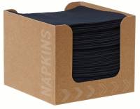 Dunisoft servietter 20x20cm sort 50stk