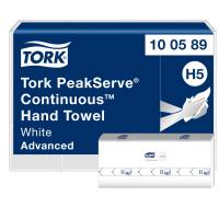 Tork 100589 PeakServe Continuous h&aring;ndkl&aelig;deark H5 hvid 3240ark