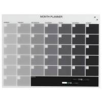 NAGA magnetisk glas m&aring;nedstavle engelsk 60x80cm gr&aring;