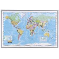 NAGA indrammet verdenskort 60x90cm