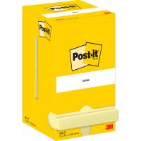Post-it notesblok 76x76mm gul 12 blk