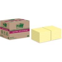 Post-it Super Sticky Recycled notesblok 76x76mm gul 12stk