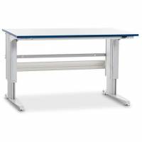 Arbejdsbord 80x150cm lysegr&aring; 400kg