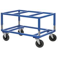 Kongamek pallevogn m/bremse 1200x800x655mm bl&aring; 800kg