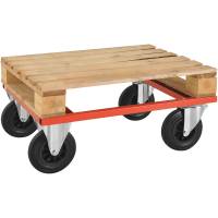 Kongamek halv pallevogn 800x600x270mm r&oslash;d 800kg