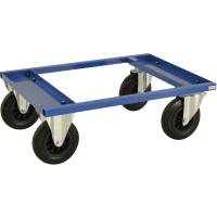 Kongamek halv pallevogn m/bremse 800x600x270mm bl&aring; 800kg