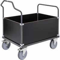 Kongamek kassevogn L1290xB800xH1065mm m&oslash;rkegr&aring;/sort