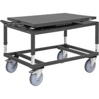 Kongamek pallevogn m/bremse 1338x810x807mm m&oslash;rkegr&aring; 800kg