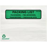 F&oslash;lgeseddellommer papir m/tryk C6 122x165mm hvid 1000stk