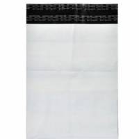 Forsendelsesposer m/limluk 340x420mm 50my hvid 100stk