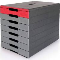 Durable Idealbox skuffekabinet A4 gr&aring;/r&oslash;d