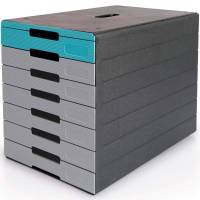 Durable Idealbox skuffekabinet A4 gr&aring;/bl&aring;