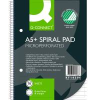 Q-connect kollegieblok 70g A5+ linjeret 2 huller