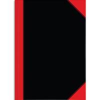 Rhino Kina notesbog 70g linjeret A4 sort/r&oslash;d