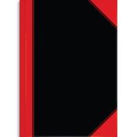 Rhino Kina notesbog 70g linjeret A5 sort/r&oslash;d