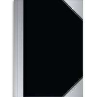 Rhino Kina notesbog 70g linjeret A5 sort/s&oslash;lv