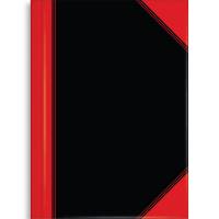 Rhino Kina notesbog 70g linjeret A6 sort/r&oslash;d