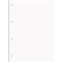 Rhino konferenceblok 60g A4 linjeret 4 huller toplimet 25ark