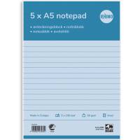 Rhino standardblok 60g A5 linjeret toplimet