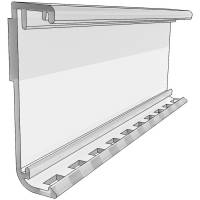 Universal monteringsforkant 885mm transparent