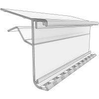 GLS monteringsforkant 495mm transparent