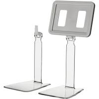 Diskfod t/prisdisplay hvid/transparent