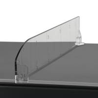 Hyldedeler str&aring; m/varestopper venstre 285x60mm glasklar