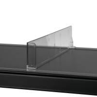 Hyldedeler line&aelig;r m/varestopper venstre 435x60mm glasklar