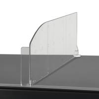 Hyldedeler skr&aring; m/varestopper h&oslash;jre 285x120mm glasklar