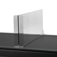 Hyldedeler line&aelig;r m/varestopper midt 435x120mm glasklar