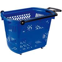 Indk&oslash;bskurv m/hjul 33L bl&aring;