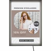 LED lysramme A4 6500K s&oslash;lv