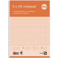 Rhino standardblok 60g A5 kvadreret toplimet