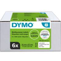 Dymo multietiketter 32x57mm hvid 6rl