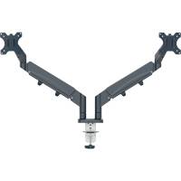 Leitz Ergo dual monitorarm 600x1120x110mm m&oslash;rkegr&aring;