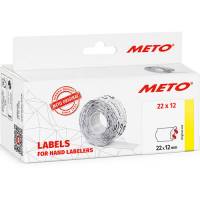 Meto permanente prisetiketter 12x22mm hvid 6rl