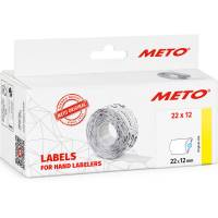 Meto k&oslash;le- og fryseetiketter 12x22mm hvid 6rl