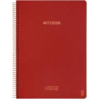 Kozo Premium notesbog 100g A4 linjeret r&oslash;d