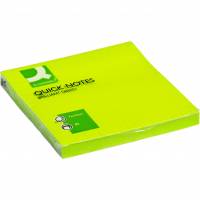 Q-connect Quick Notes 76x76mm pk. m/6 blokke neongr&oslash;n