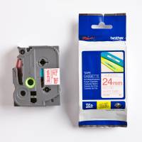 Brother TZe-252 kl&aelig;bemiddel r&oslash;d/hvid