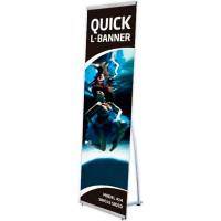 Quick L-banner enkeltsidet 60x200cm alu