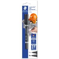 Staedtler Lumocolor Duo 348 permanent marker 0,6/1,5mm sort