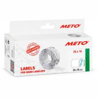 Meto k&oslash;le- og fryseetiketter 26x16mm hvid 6rl