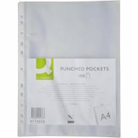 Q-connect plastlomme m/pr&aelig;g A4 60my 100stk