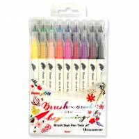 Pentel SESW30 Brush Sign Pen Twin 18stk