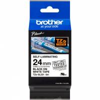 Brother Tze-SL labeltape 24mm sort/hvid