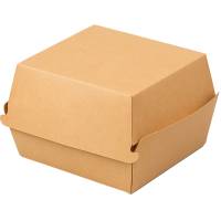 Burgerboks 145x145x80mm brun 100stk
