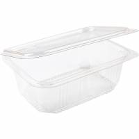 Plastboks med l&aring;g 1000ml klar 400stk